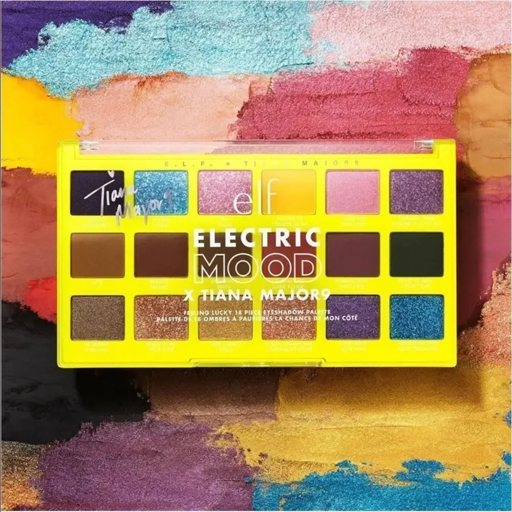 •E.L.F.• NWT Electric mood x Tania Major9 piece eyeshadow palette“feeling lucky”